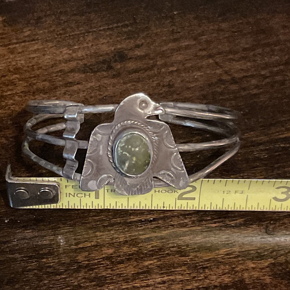 Real Silver Thunderbird Cuff Bracelet - Picture 3 of 4